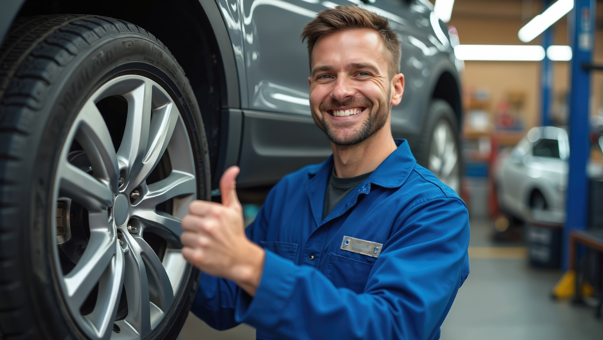 Sachverständiger prüft ein Auto